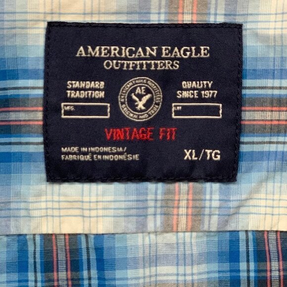 ❤️ American Eagle Outfitters Vintage Fit Plaid Shirt - Picture 4 of 4